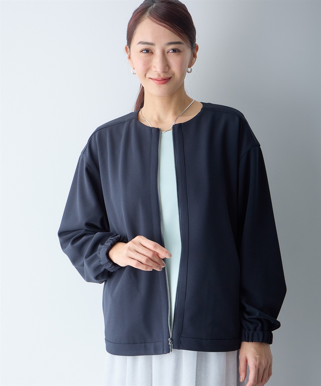 A/C DESIGN BY ALPHA CUBIC ノーカラーブルゾン_sub_19