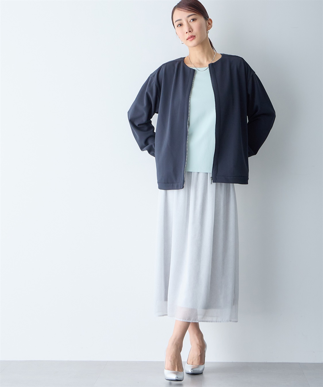 A/C DESIGN BY ALPHA CUBIC ノーカラーブルゾン_sub_20