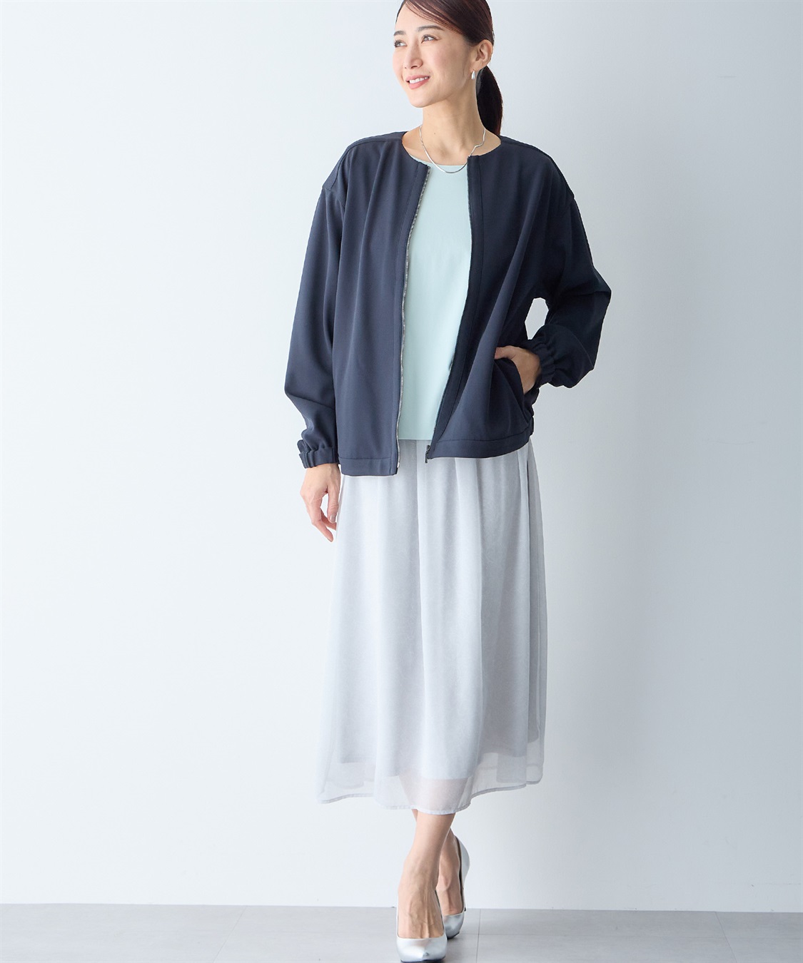 A/C DESIGN BY ALPHA CUBIC ノーカラーブルゾン_sub_21