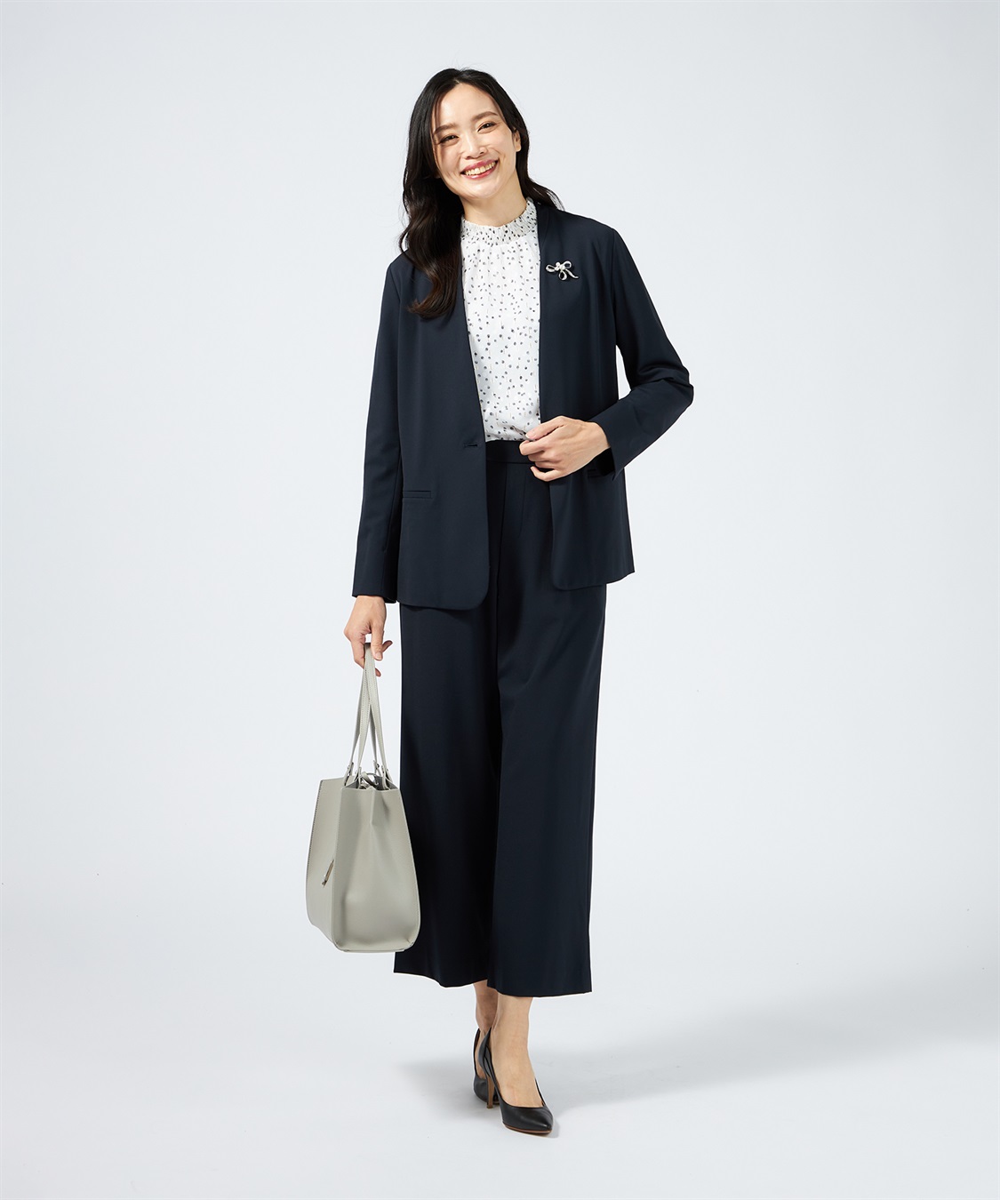 A/C DESIGN BY ALPHA CUBIC ノーカラーリラックスジャケット【美モーションシリーズ】_sub_22