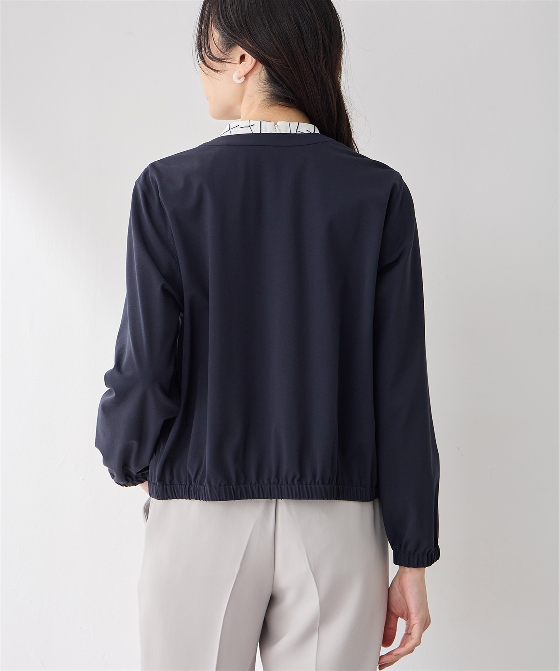 美品 anatolier ナノヒーティングダブルクロスノーカラーブルゾン 美品 anatolier ナノヒーティングダブルクロスノーカラー