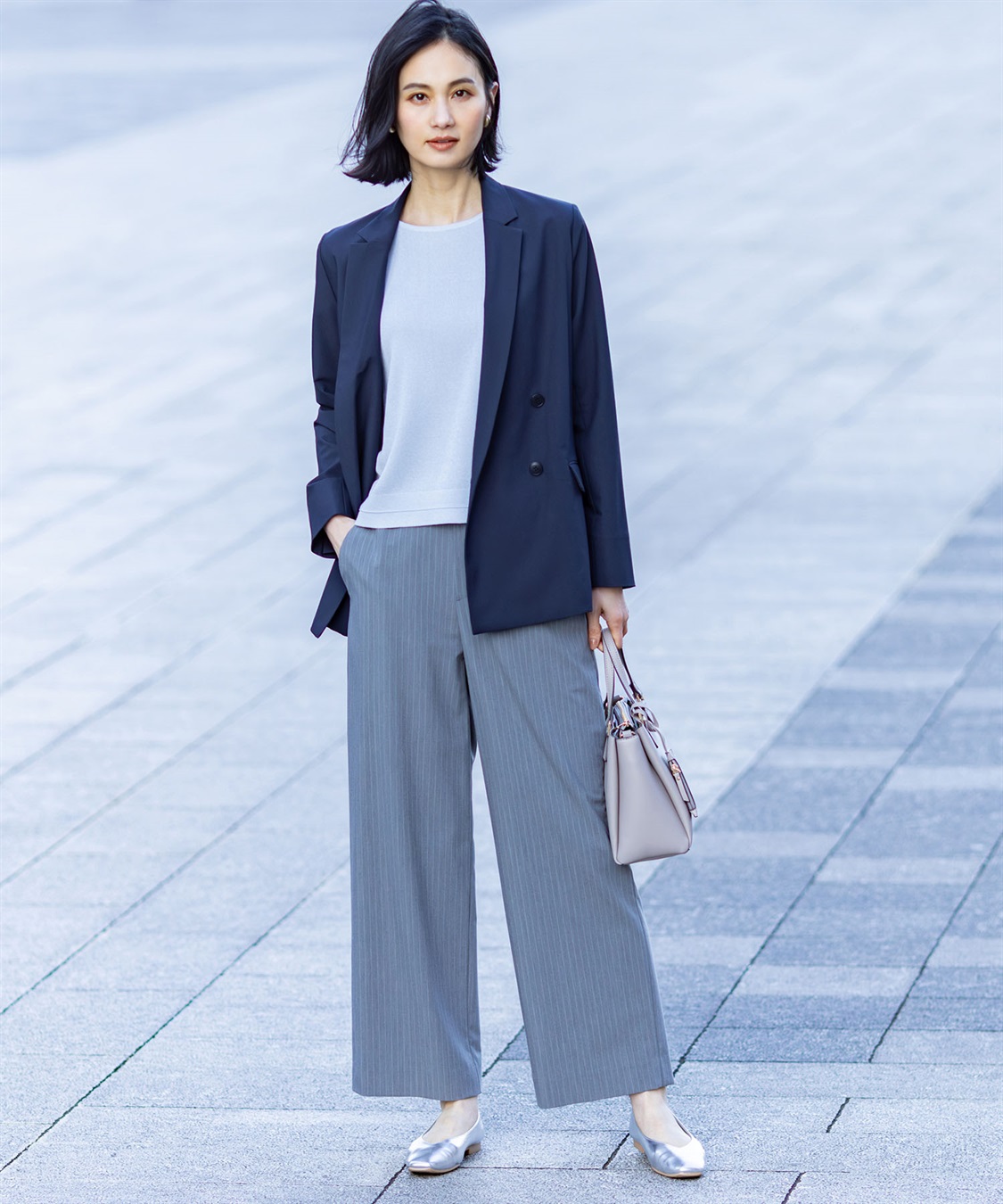 URU 20aw ダブルブレストジャケット　ネイビー ユアーズ ur's テーラードダブルブレストジャケット （ネイビー