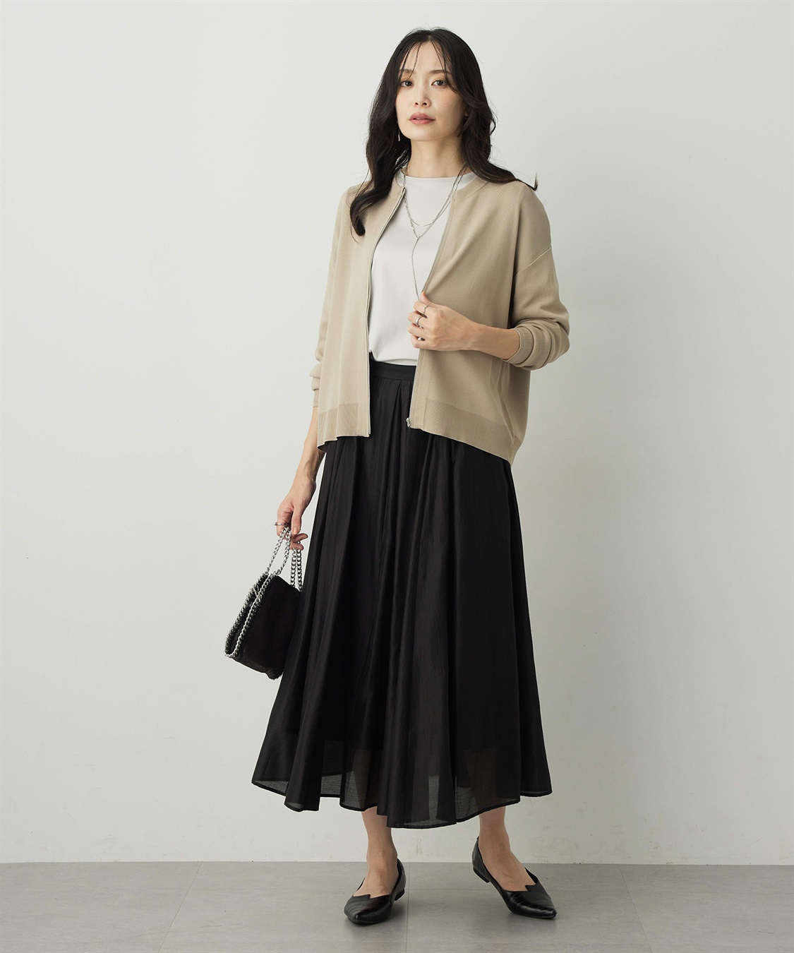 A/C DESIGN BY ALPHA CUBIC ニットブルゾン【洗える】_sub_2