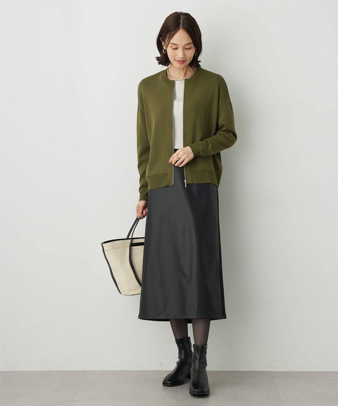 A/C DESIGN BY ALPHA CUBIC ニットブルゾン【洗える】_sub_5