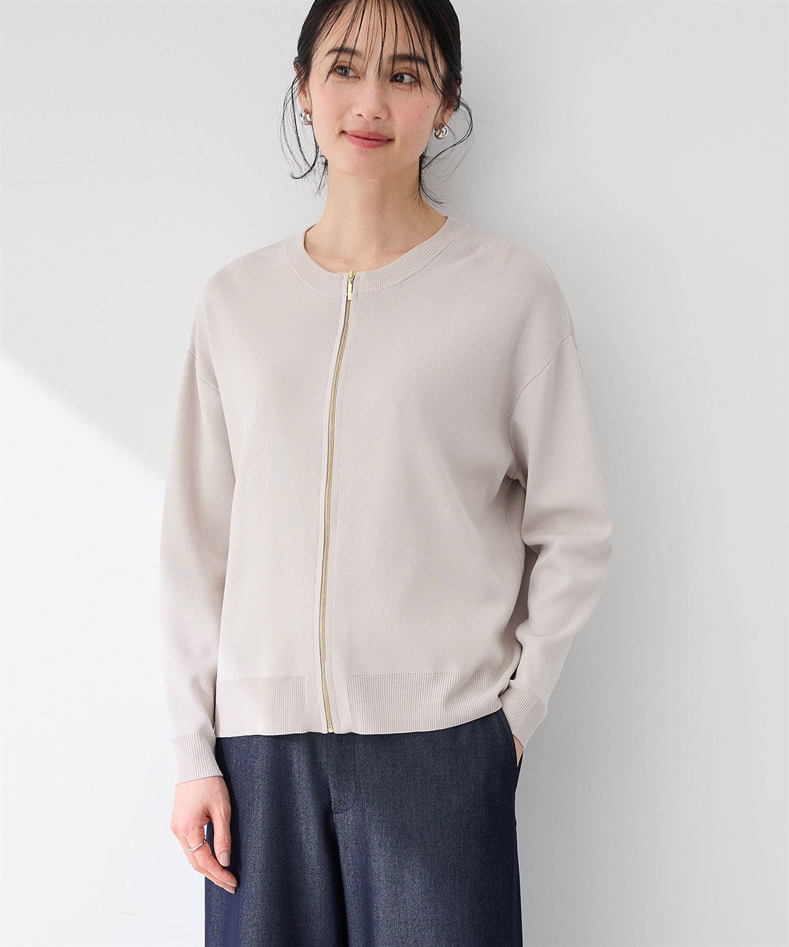 A/C DESIGN BY ALPHA CUBIC ニットブルゾン【洗える】_sub_6