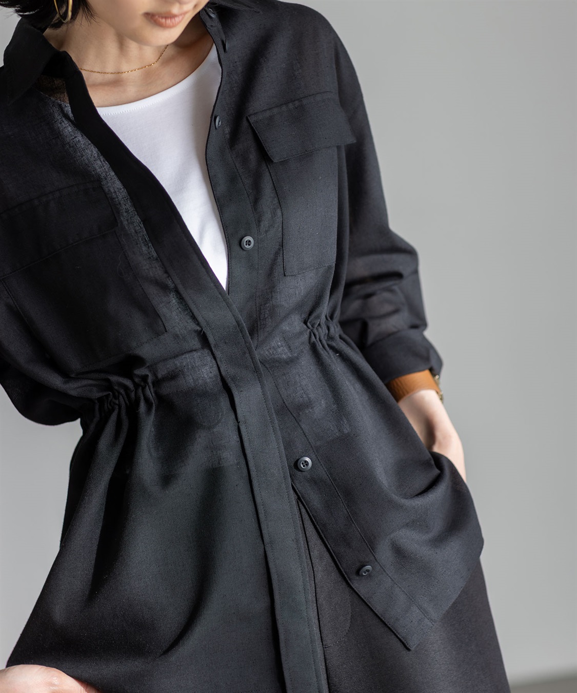 A/C DESIGN BY ALPHA CUBIC リネンミックスシャツジャケット_sub_5