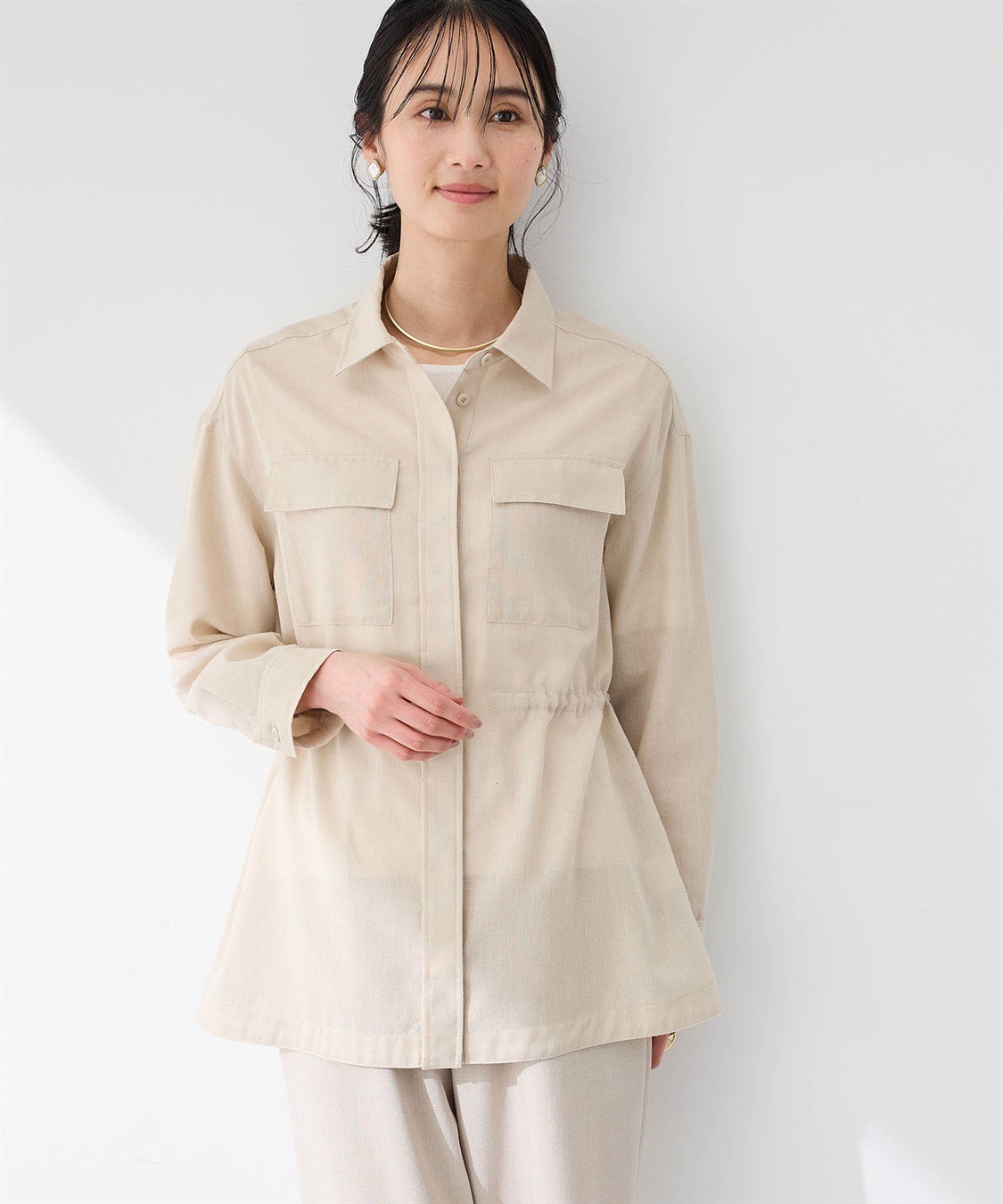 A/C DESIGN BY ALPHA CUBIC リネンミックスシャツジャケット_sub_13