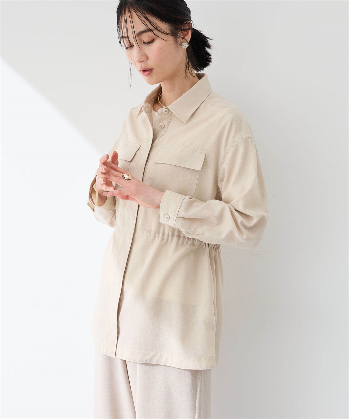 A/C DESIGN BY ALPHA CUBIC リネンミックスシャツジャケット_sub_14