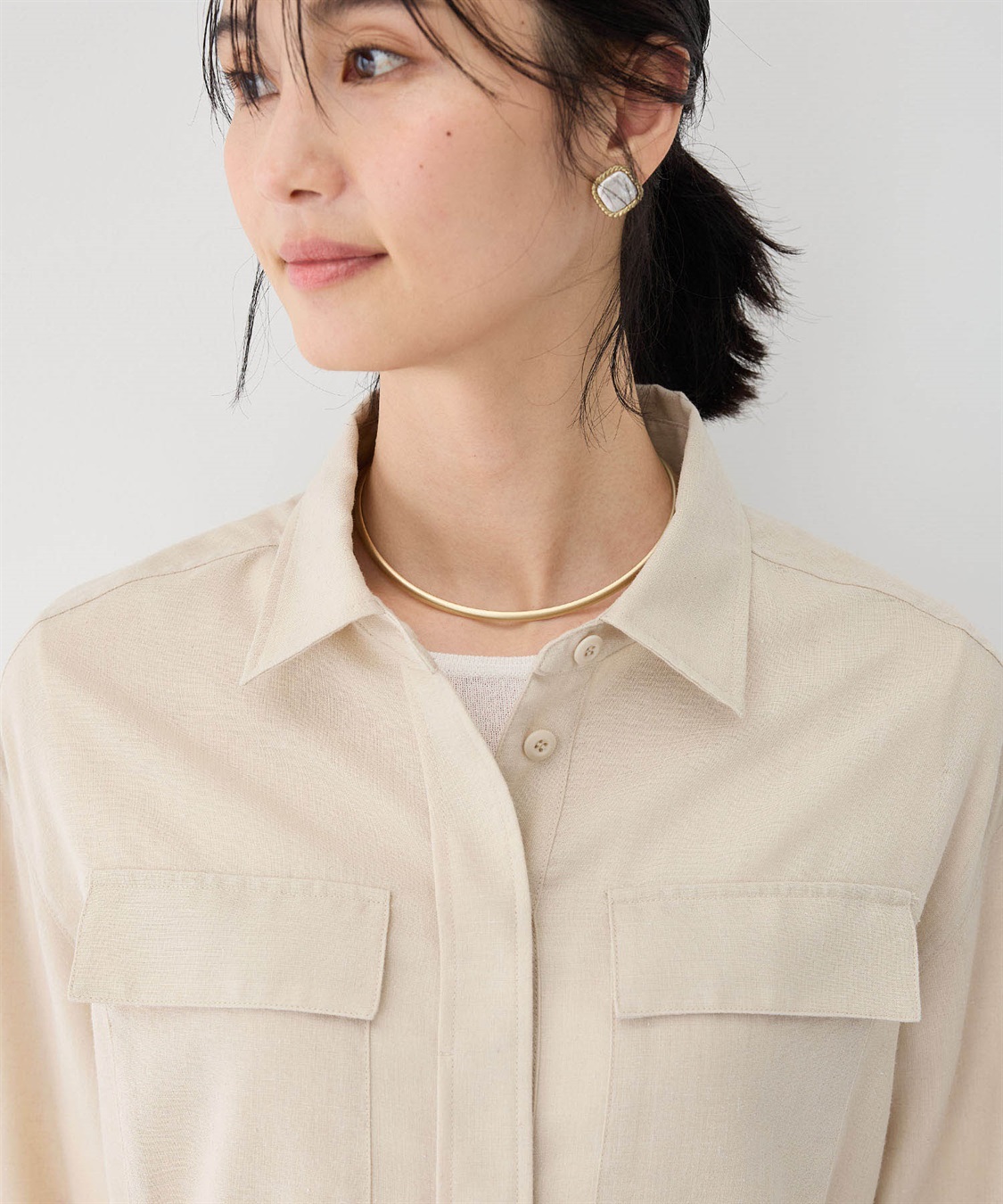 A/C DESIGN BY ALPHA CUBIC リネンミックスシャツジャケット_sub_16