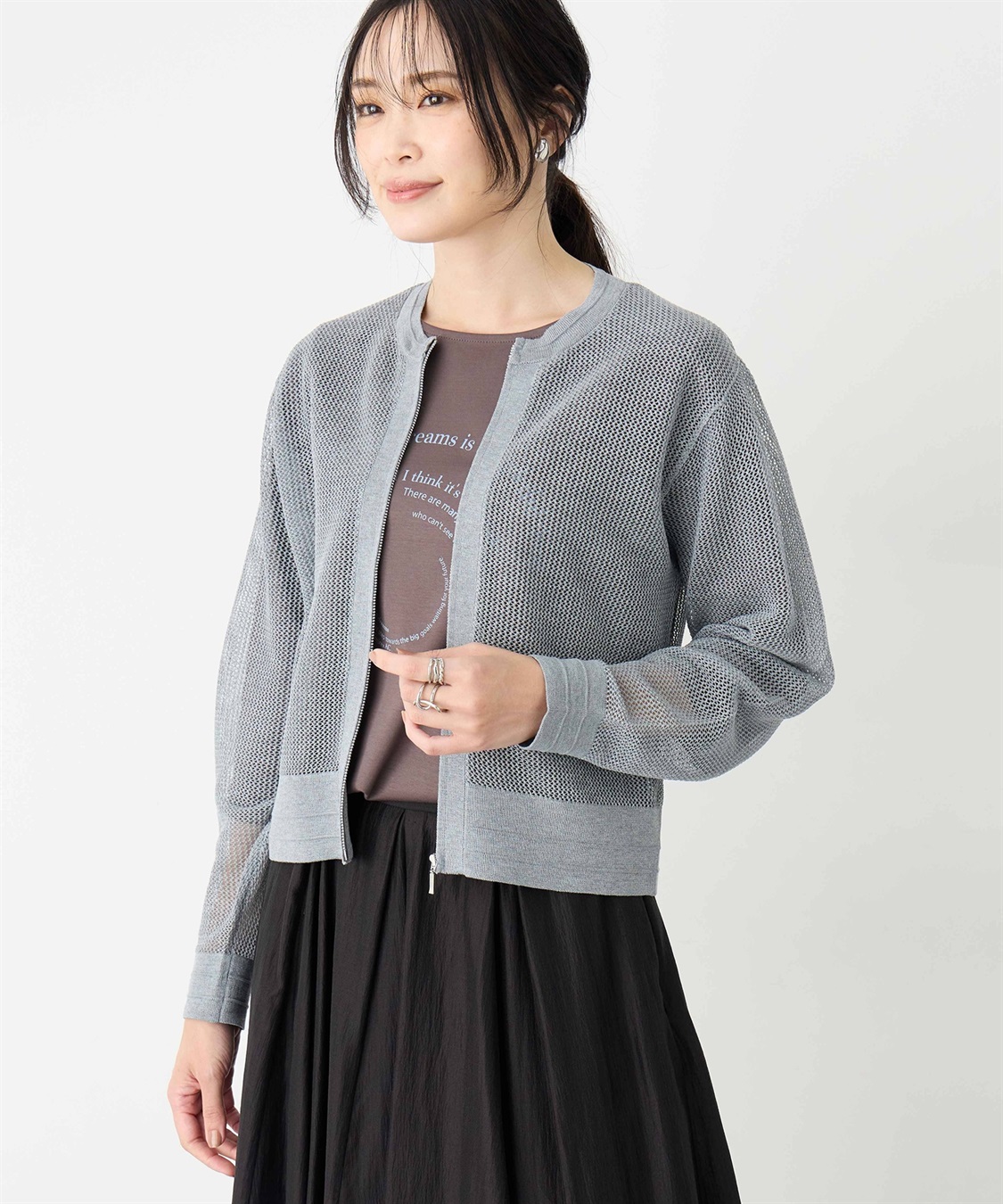 A/C DESIGN BY ALPHA CUBIC メッシュニットブルゾン【手洗い可能】_sub_6