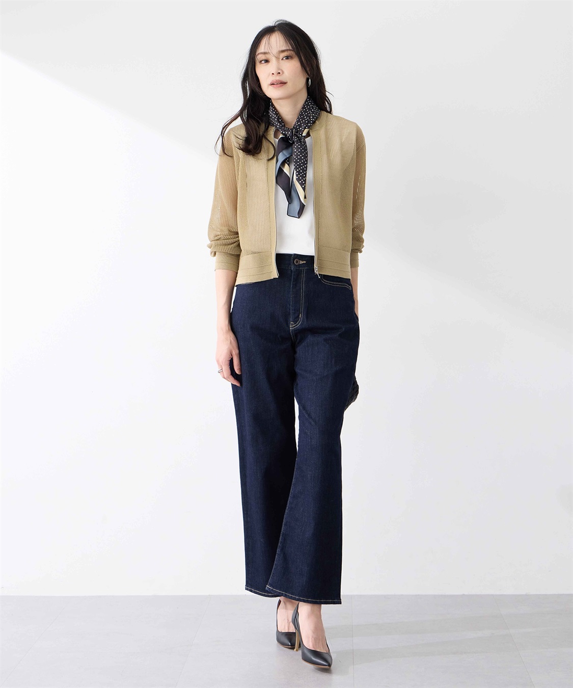 A/C DESIGN BY ALPHA CUBIC メッシュニットブルゾン【手洗い可能】_sub_9