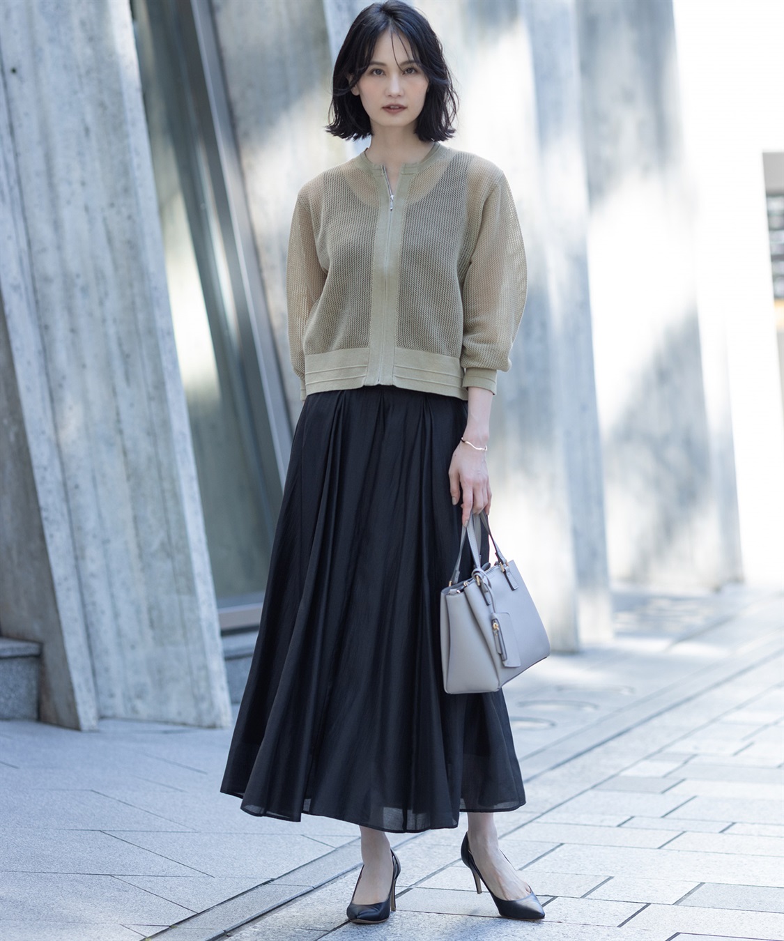 A/C DESIGN BY ALPHA CUBIC メッシュニットブルゾン【手洗い可能】_sub_12