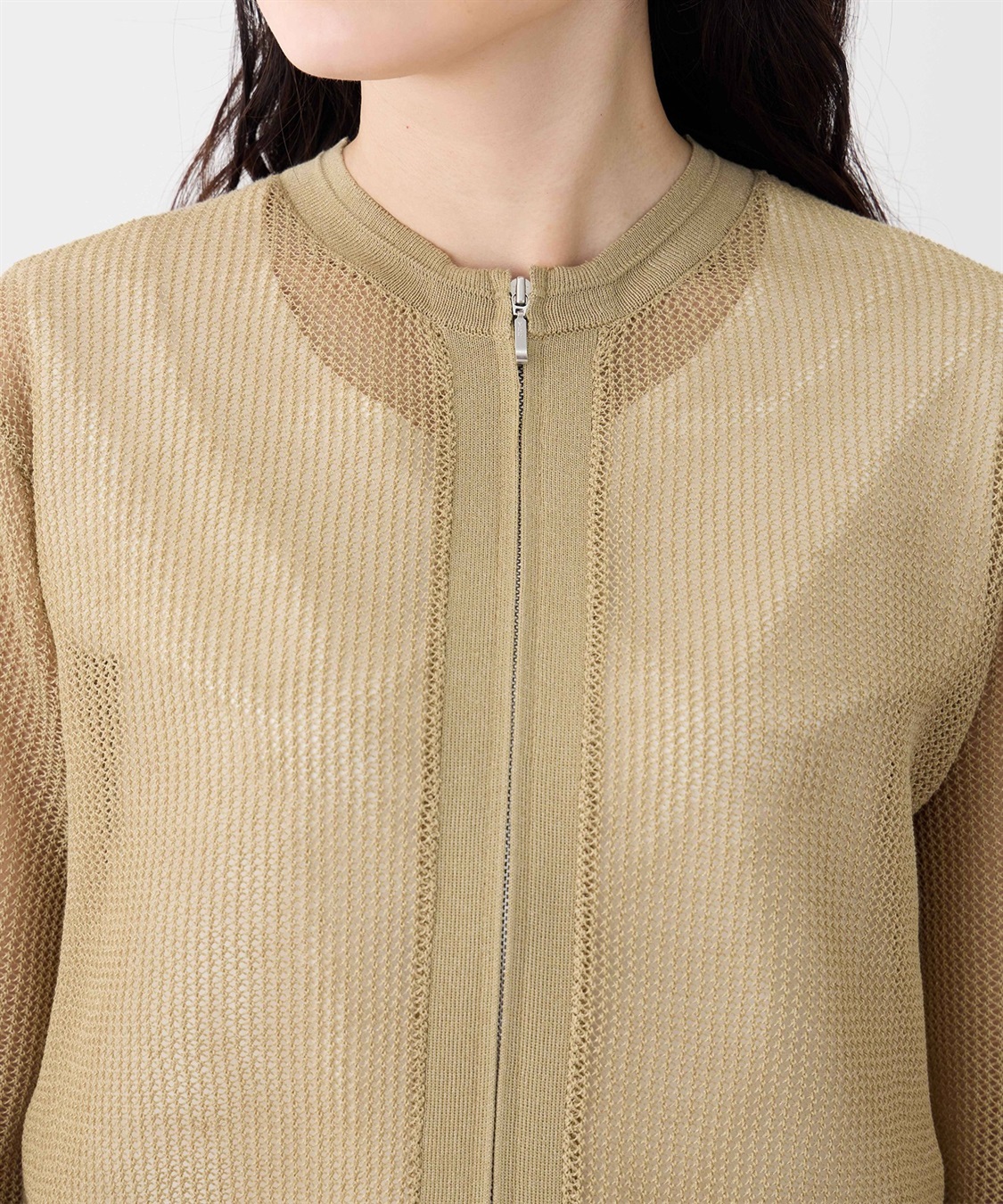 A/C DESIGN BY ALPHA CUBIC メッシュニットブルゾン【手洗い可能】_sub_14