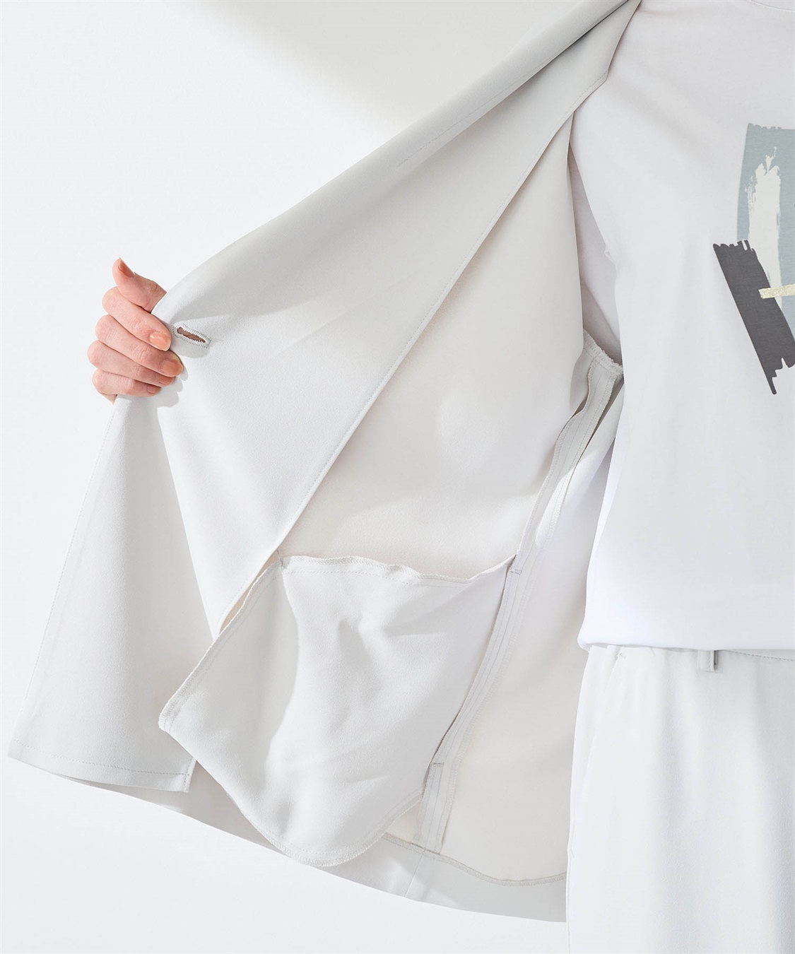 A/C DESIGN BY ALPHA CUBIC 【美モーション】半袖テーラードジャケット【接触冷感・UVカット】_sub_12