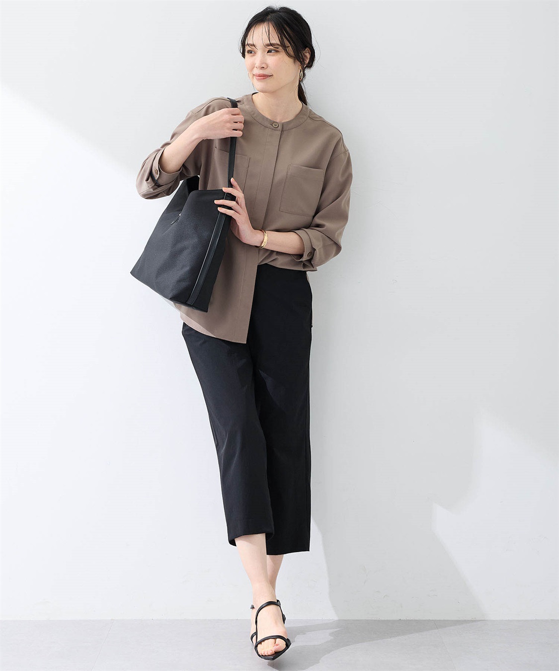 A/C DESIGN BY ALPHA CUBIC 【美モーション】ストレッチノーカラーシャツジャケット【接触冷感・UVカット】_sub_11