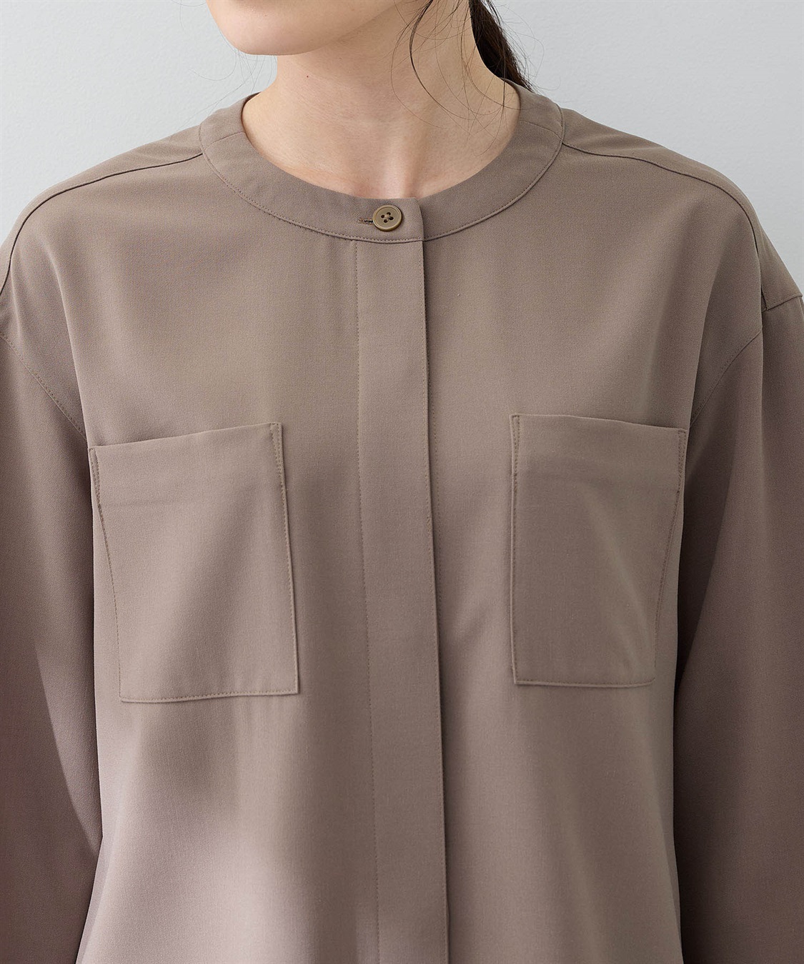 A/C DESIGN BY ALPHA CUBIC 【美モーション】ストレッチノーカラーシャツジャケット【接触冷感・UVカット】_sub_15