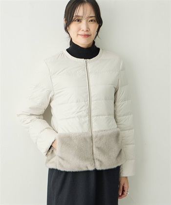 A/C DESIGN BY ALPHA CUBIC ファー付きライトショートダウン【軽量・ハンドウォッシャブル】_subthumb_2