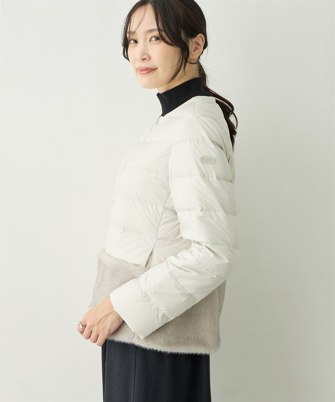 A/C DESIGN BY ALPHA CUBIC ファー付きライトショートダウン【軽量・ハンドウォッシャブル】_sub_3