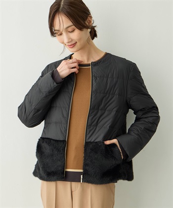 A/C DESIGN BY ALPHA CUBIC ファー付きライトショートダウン【軽量・ハンドウォッシャブル】_subthumb_5