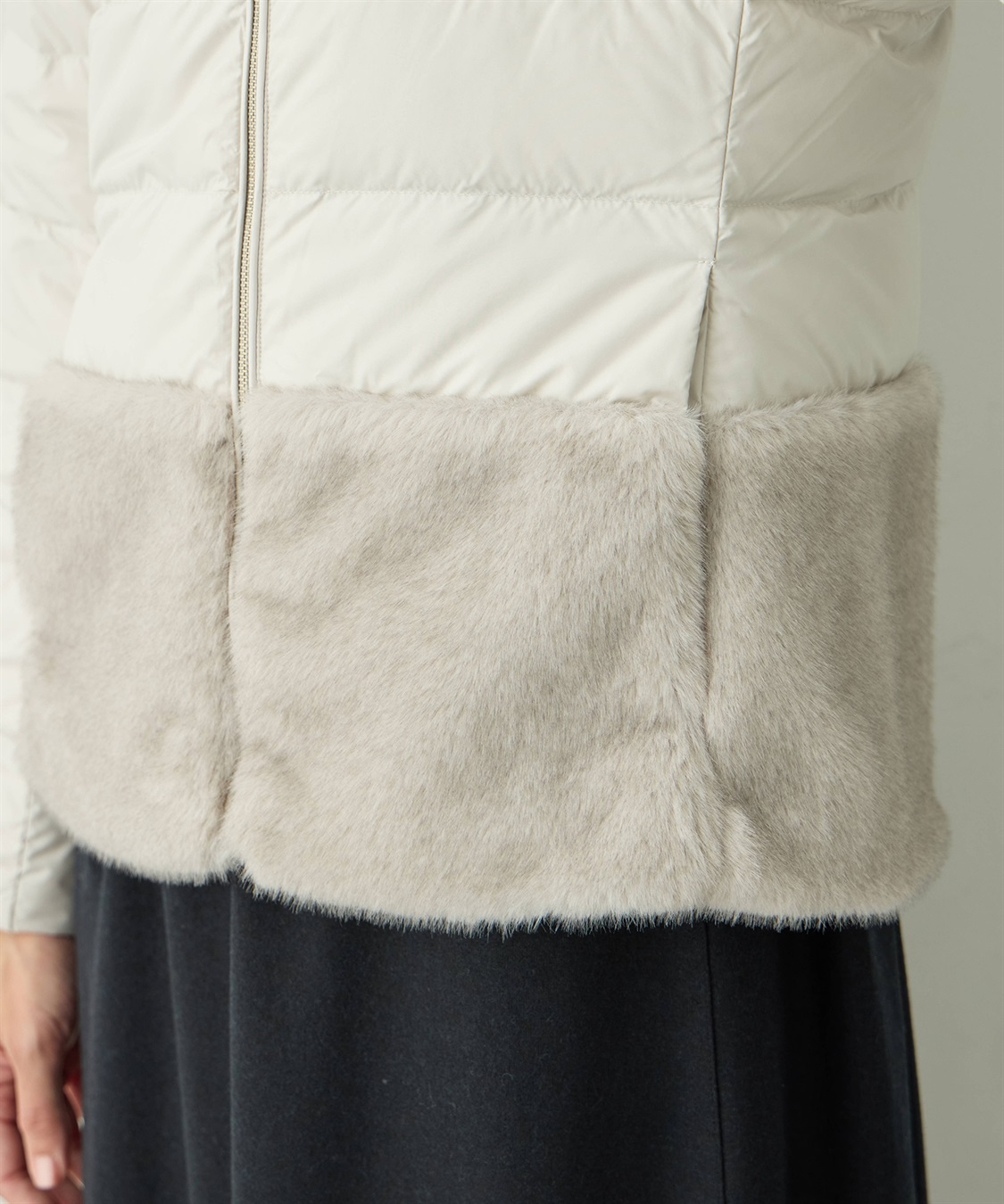 A/C DESIGN BY ALPHA CUBIC ファー付きライトショートダウン【軽量・ハンドウォッシャブル】_sub_14
