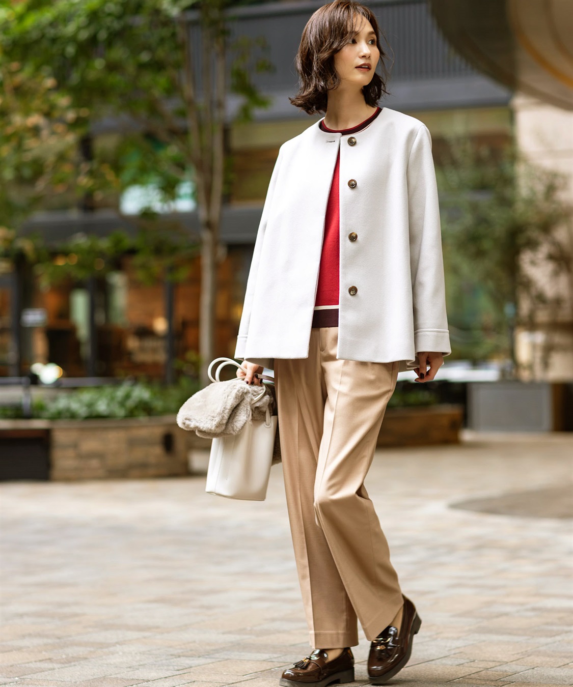 A/C DESIGN BY ALPHA CUBIC ノーカラーショートコート【軽量】_sub_6