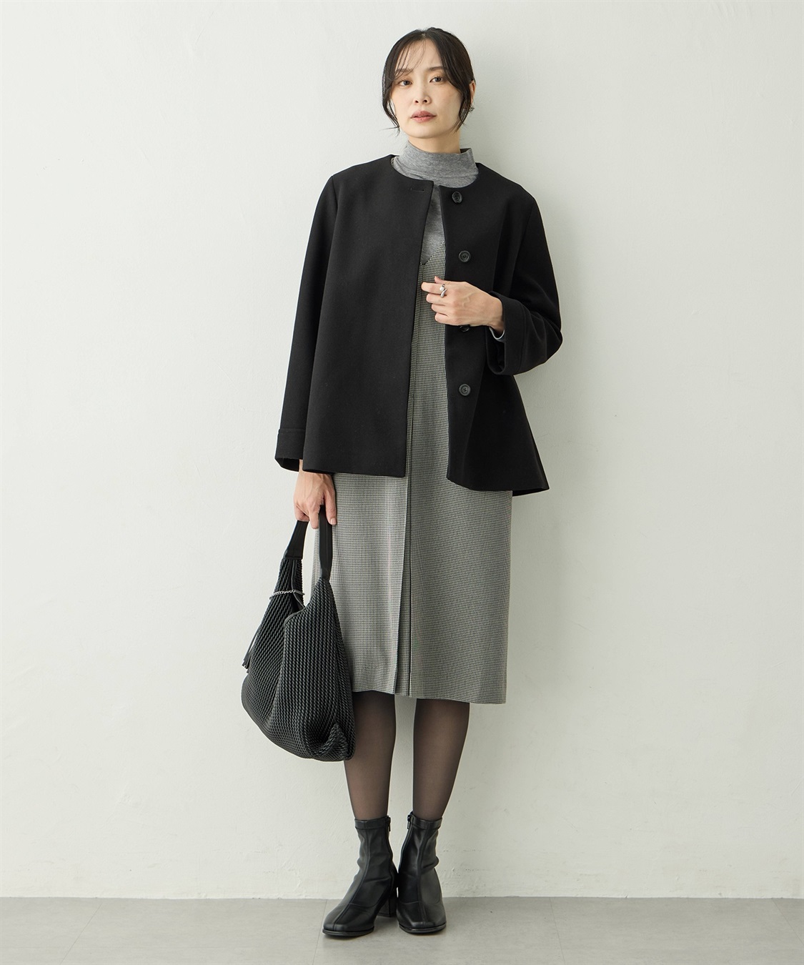 A/C DESIGN BY ALPHA CUBIC ノーカラーショートコート【軽量】_sub_10