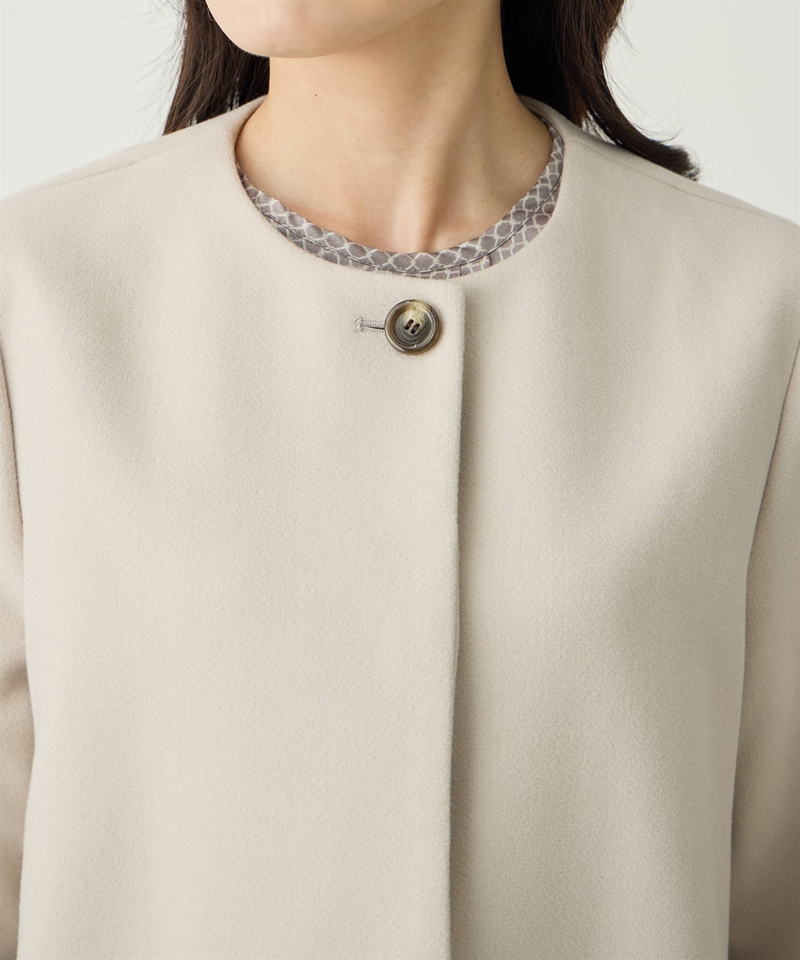 A/C DESIGN BY ALPHA CUBIC ノーカラーショートコート【軽量】_sub_13