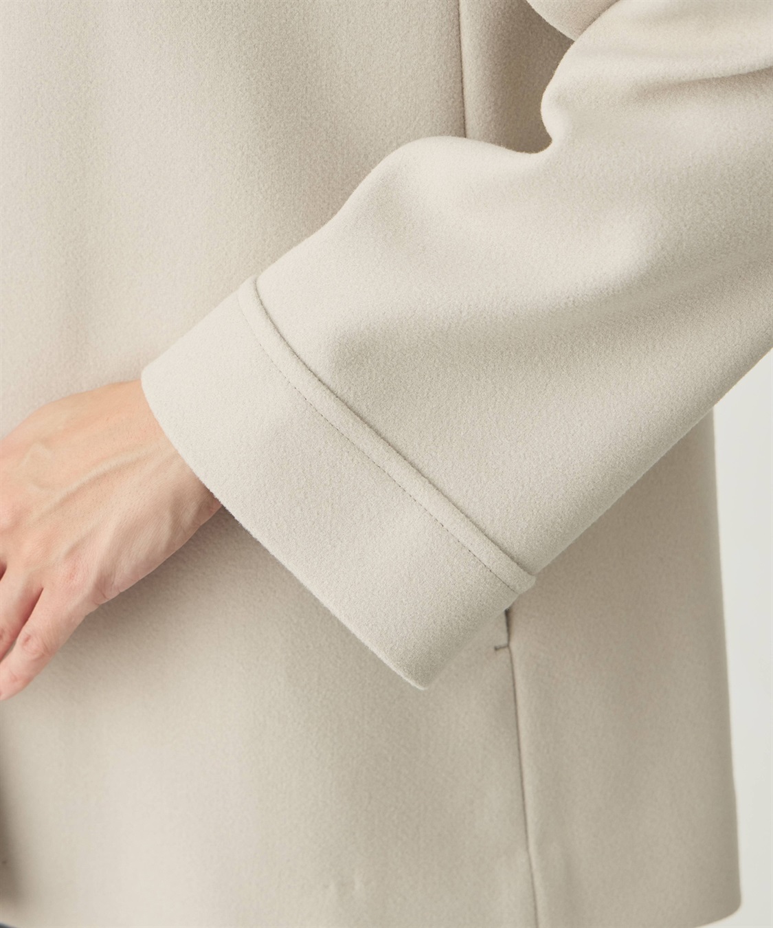 A/C DESIGN BY ALPHA CUBIC ノーカラーショートコート【軽量】_sub_14