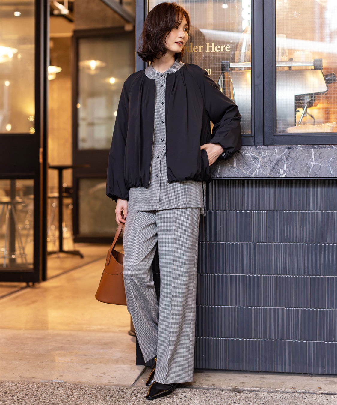 A/C DESIGN BY ALPHA CUBIC スーパーウォーム中綿ジップブルゾン【機能中綿・はっ水・軽量】_sub_5