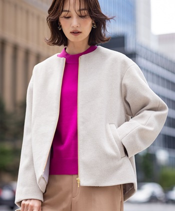 A/C DESIGN BY ALPHA CUBIC ジップギャザーブルゾン_subthumb_1