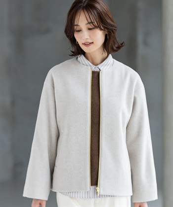 A/C DESIGN BY ALPHA CUBIC ジップギャザーブルゾン_subthumb_2