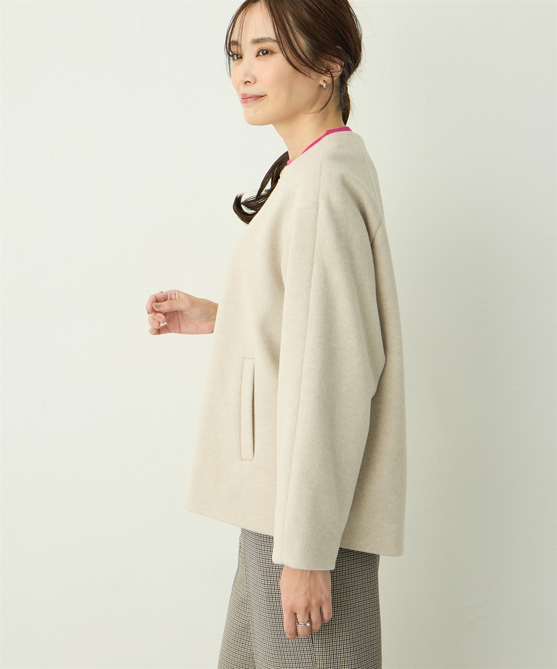 A/C DESIGN BY ALPHA CUBIC ジップギャザーブルゾン_sub_4