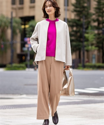 A/C DESIGN BY ALPHA CUBIC ジップギャザーブルゾン_subthumb_9