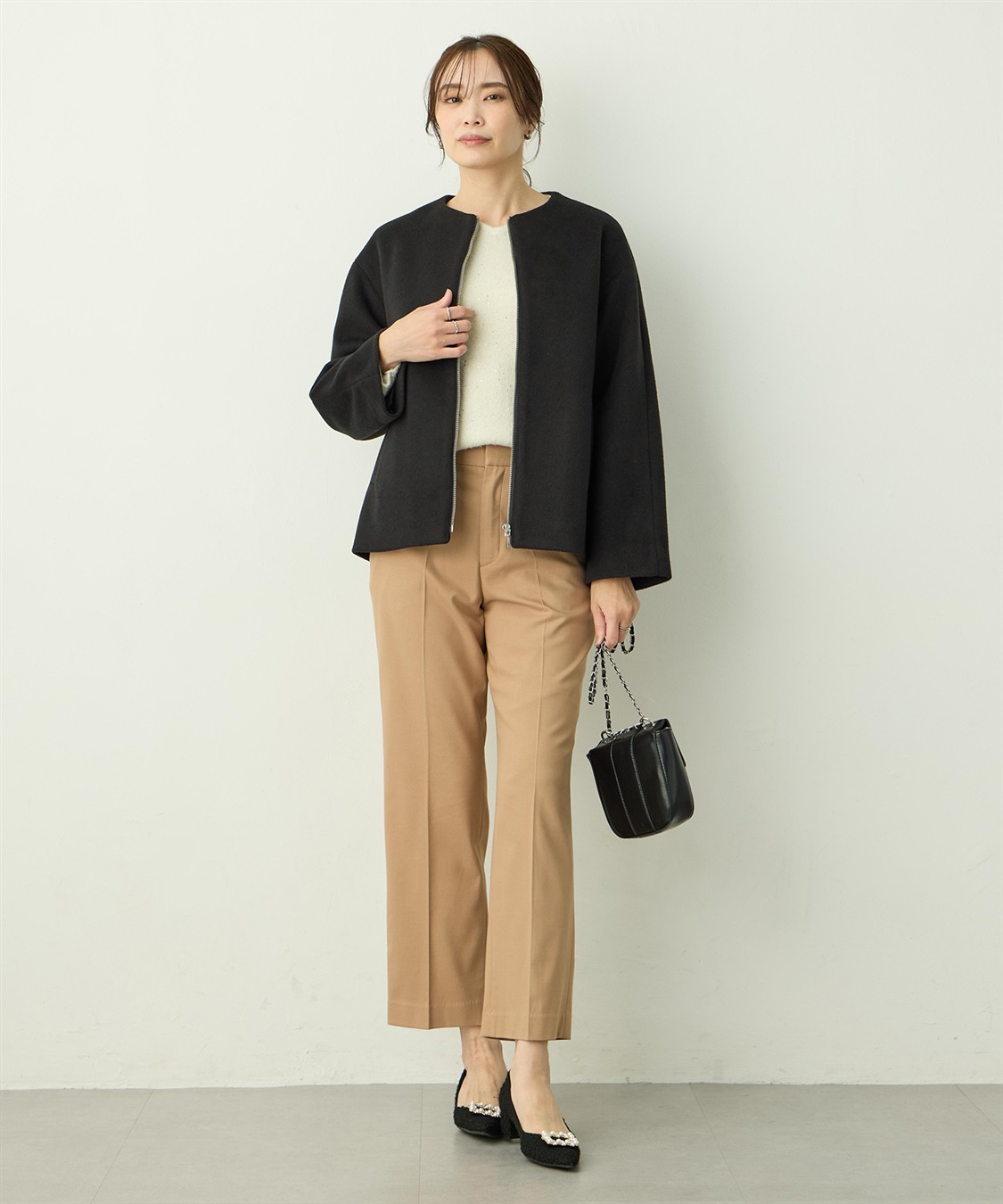 A/C DESIGN BY ALPHA CUBIC ジップギャザーブルゾン_sub_12