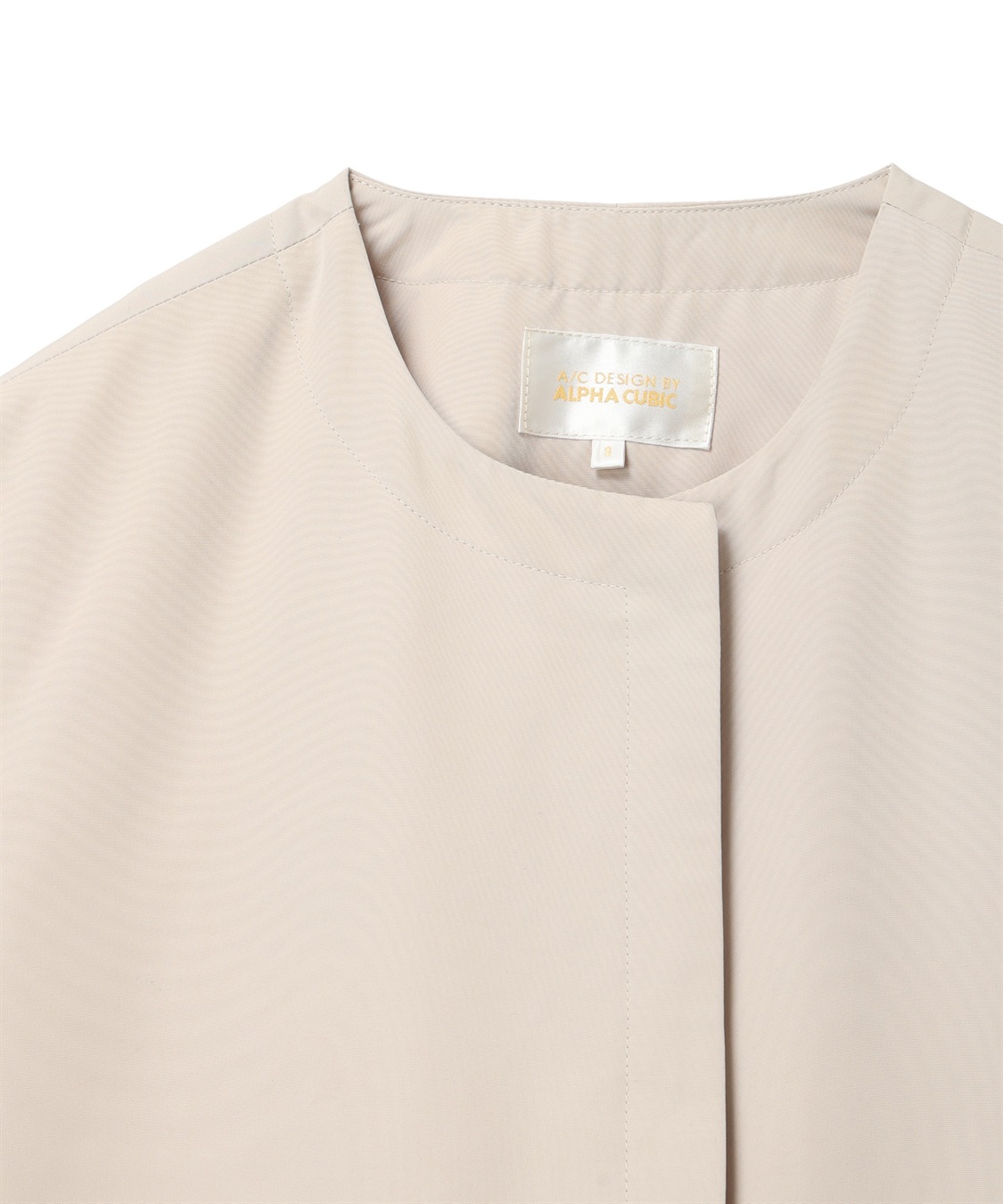 A/C DESIGN BY ALPHA CUBIC スーパーウォームグログランノーカラーコート【はっ水・軽量】_sub_10