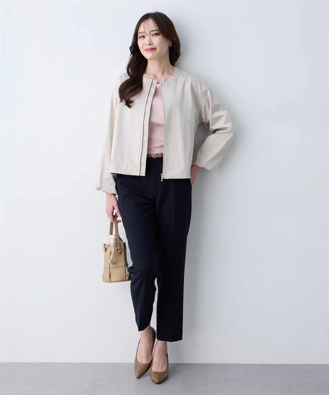 A/C DESIGN BY ALPHA CUBIC ノーカラーブルゾン_sub_12