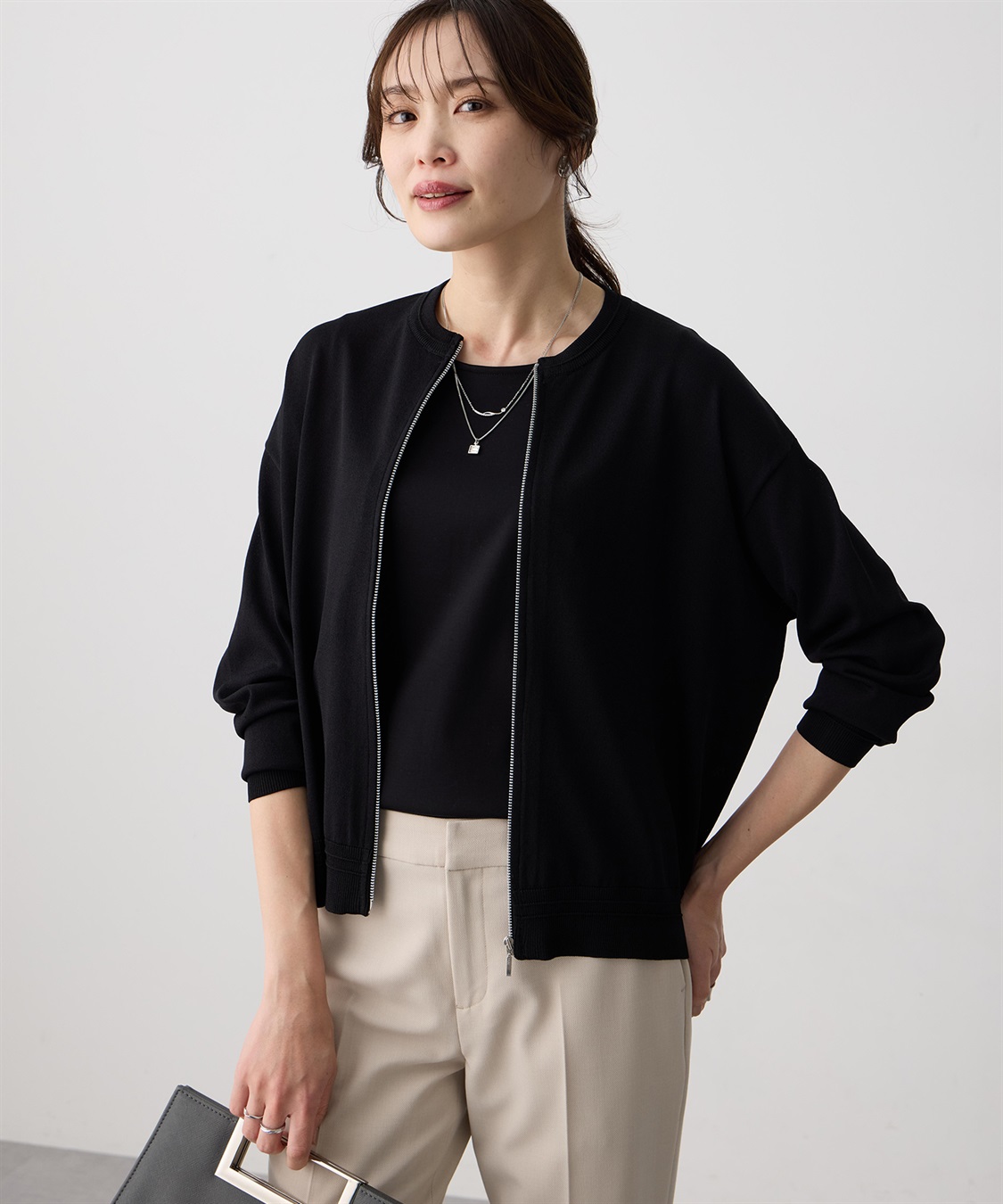 A/C DESIGN BY ALPHA CUBIC ジップアップブルゾン【接触冷感・UVカット・ウォッシャブル・毛玉になりにくい】_sub_6