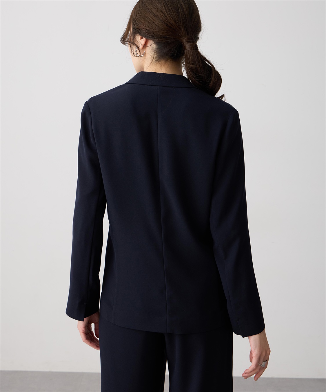 A/C DESIGN BY ALPHA CUBIC ストレッチジョーゼットテーラードジャケット【接触冷感・UVカット・吸水速乾・セットアップ対応】_sub_6