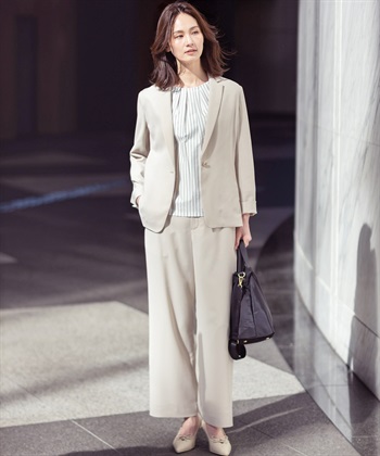 A/C DESIGN BY ALPHA CUBIC ストレッチジョーゼットテーラードジャケット【接触冷感・UVカット・吸水速乾・セットアップ対応】_subthumb_17