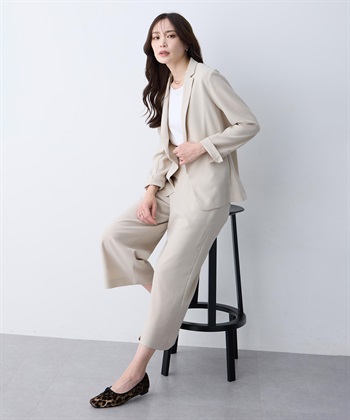 A/C DESIGN BY ALPHA CUBIC ストレッチジョーゼットテーラードジャケット【接触冷感・UVカット・吸水速乾・セットアップ対応】_subthumb_19