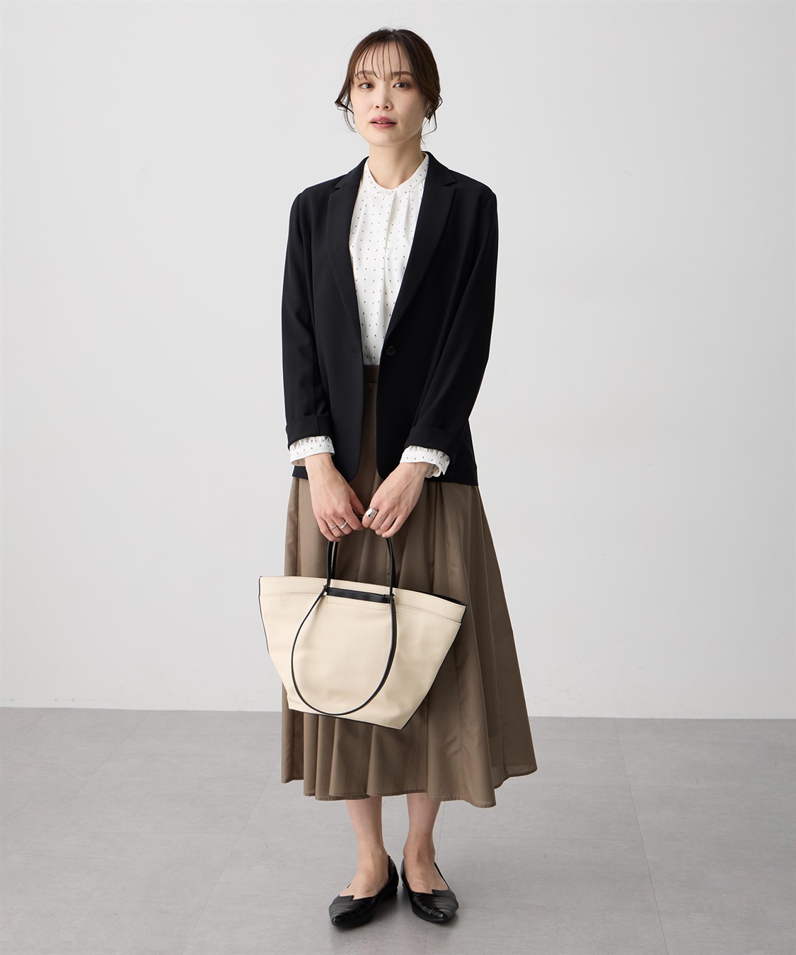 A/C DESIGN BY ALPHA CUBIC ストレッチジョーゼットテーラードジャケット【接触冷感・UVカット・吸水速乾・セットアップ対応】_sub_20