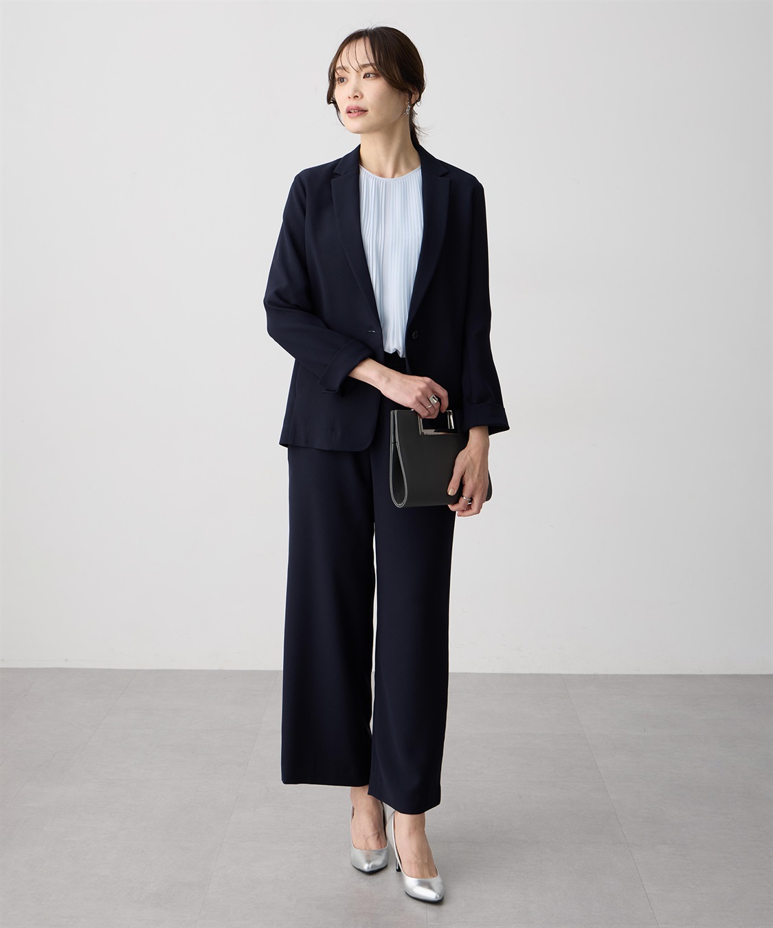 A/C DESIGN BY ALPHA CUBIC ストレッチジョーゼットテーラードジャケット【接触冷感・UVカット・吸水速乾・セットアップ対応】_sub_23