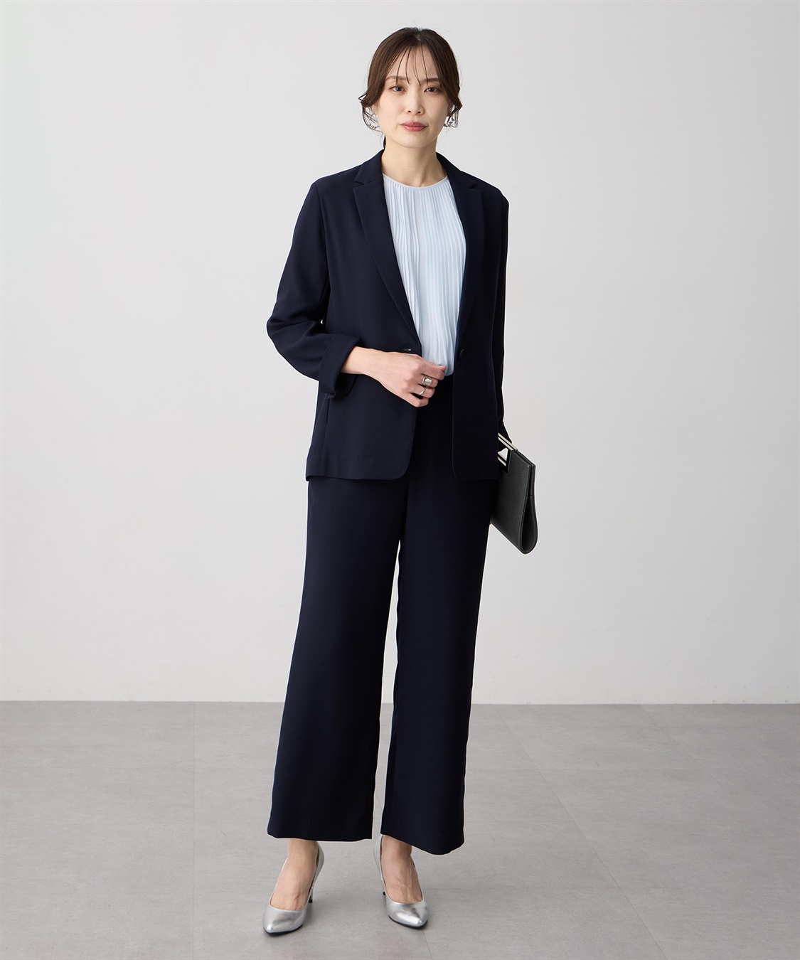 A/C DESIGN BY ALPHA CUBIC ストレッチジョーゼットテーラードジャケット【接触冷感・UVカット・吸水速乾・セットアップ対応】_sub_24