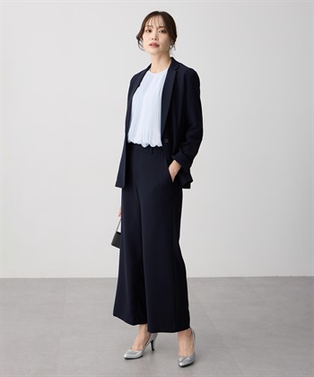 A/C DESIGN BY ALPHA CUBIC ストレッチジョーゼットテーラードジャケット【接触冷感・UVカット・吸水速乾・セットアップ対応】_subthumb_25