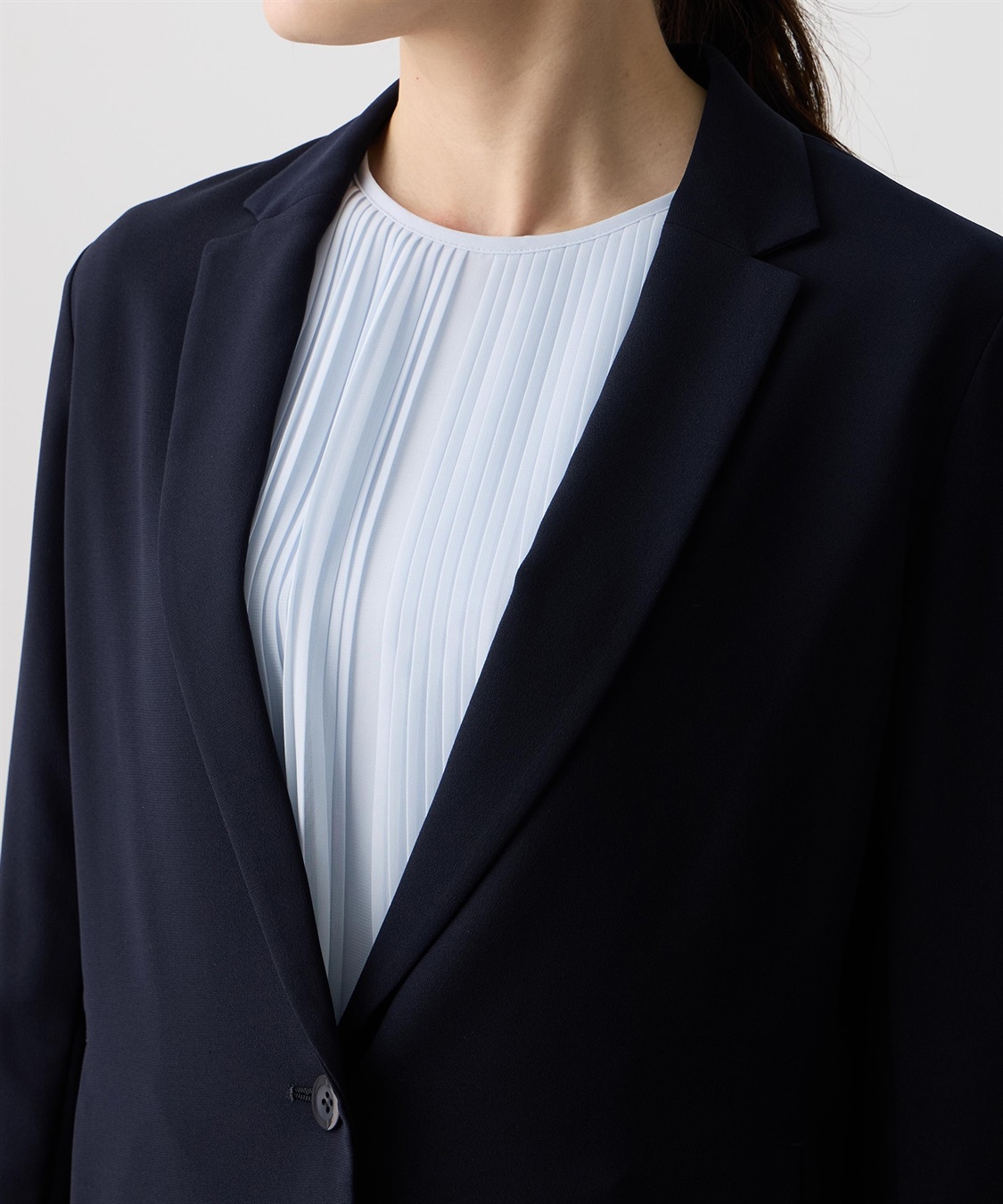 A/C DESIGN BY ALPHA CUBIC ストレッチジョーゼットテーラードジャケット【接触冷感・UVカット・吸水速乾・セットアップ対応】_sub_26