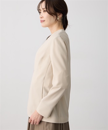 A/C DESIGN BY ALPHA CUBIC ストレッチジョーゼットカラーレスジャケット【接触冷感・UVカット・吸水速乾・セットアップ対応】_subthumb_6