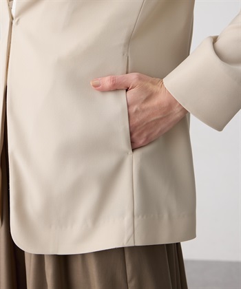 A/C DESIGN BY ALPHA CUBIC ストレッチジョーゼットカラーレスジャケット【接触冷感・UVカット・吸水速乾・セットアップ対応】_subthumb_18