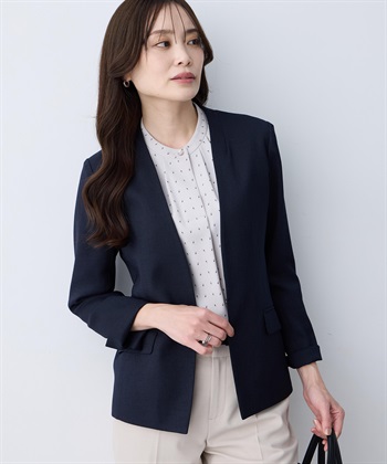 A/C DESIGN BY ALPHA CUBIC リネンライクカラーレスジャケット【セットアップ対応】_subthumb_3