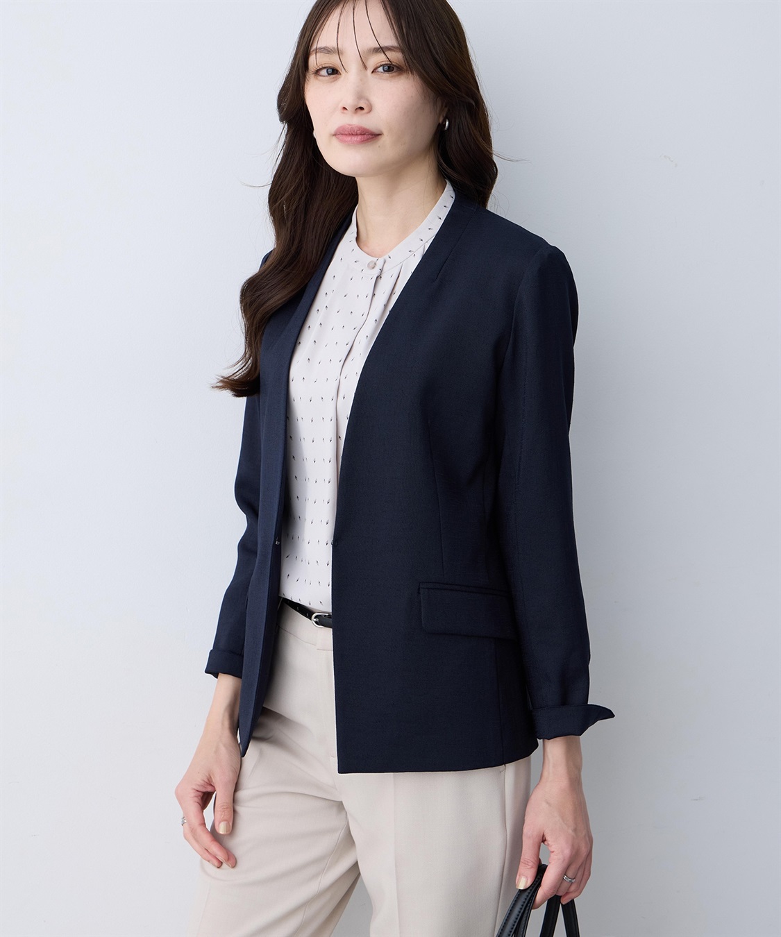 A/C DESIGN BY ALPHA CUBIC リネンライクカラーレスジャケット【セットアップ対応】_sub_4