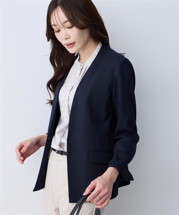 A/C DESIGN BY ALPHA CUBIC リネンライクカラーレスジャケット【セットアップ対応】_subthumb_5